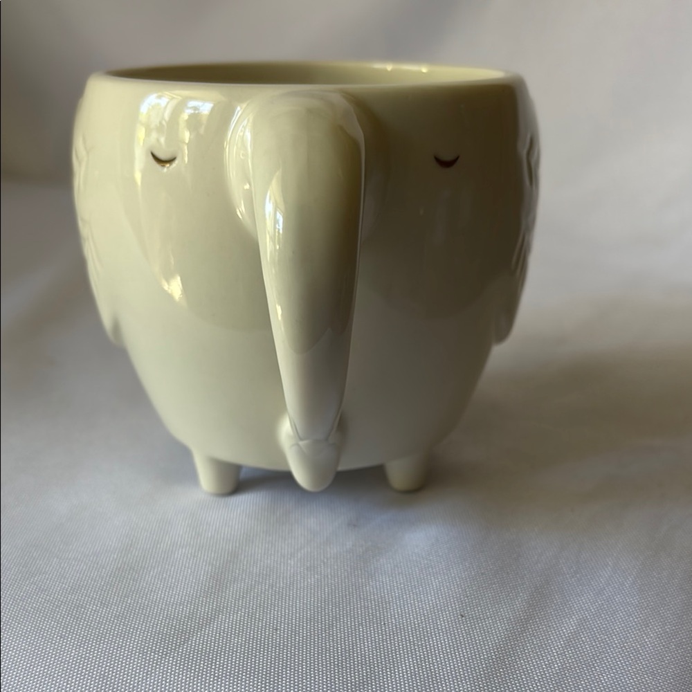 Opalhouse Stoneware Elephant Mug Gold Accents